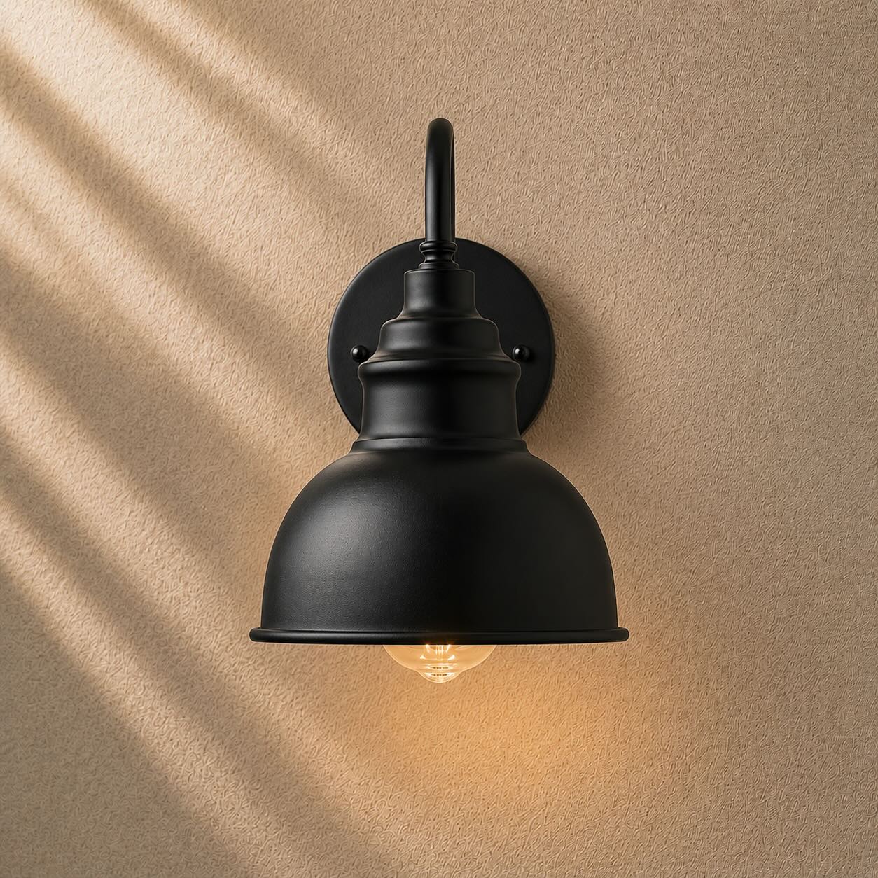 Modern Outdoor Wall Light Waterproof Iron Wall Mounted LED 3000K Warm Glow