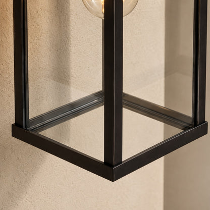 Modern Outdoor Wall Lantern Waterproof Aluminum Glass LED Compatible for Patios and Gardens