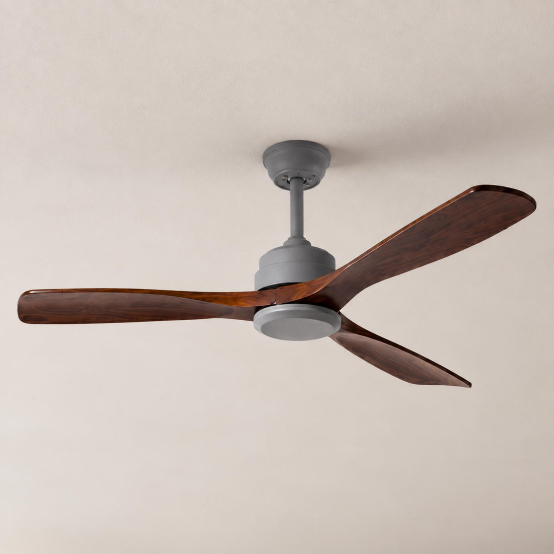 Modern Ceiling Fan 60 Inch Wood Blades Flush Mount Remote Control Energy Efficient Adjustable Speed