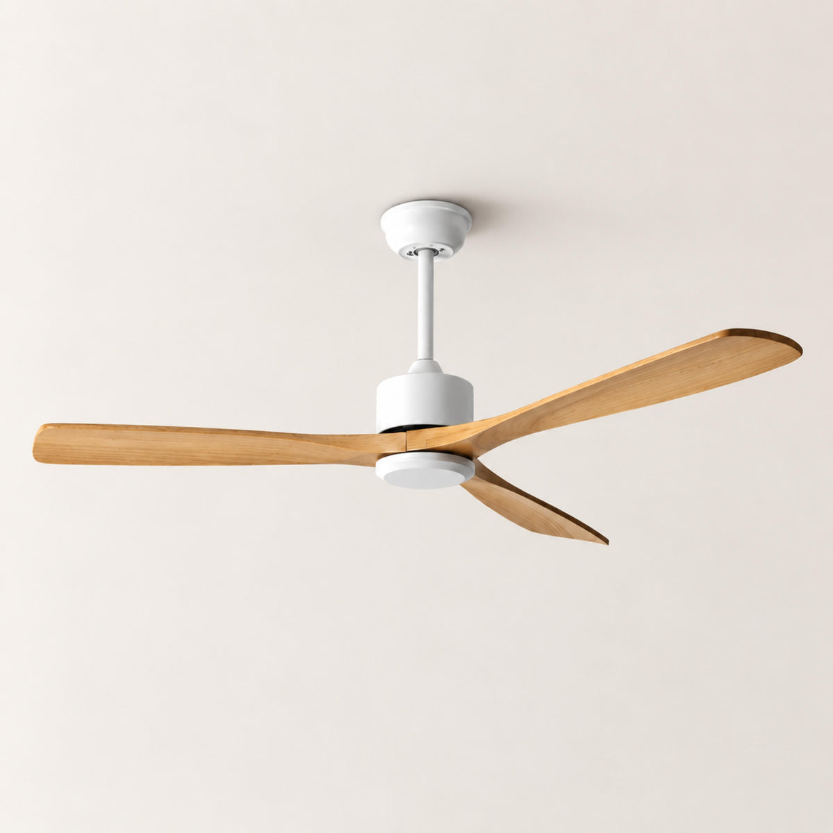 Modern Ceiling Fan 60 Inch Wood Blades Flush Mount Remote Control Energy Efficient Adjustable Speed