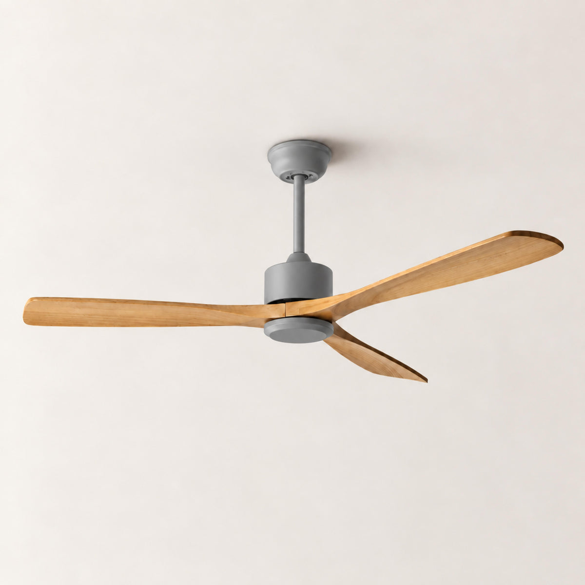 Modern Ceiling Fan 60 Inch Wood Blades Flush Mount Remote Control Energy Efficient Adjustable Speed