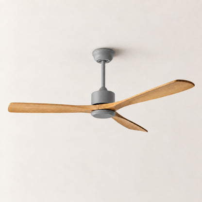 Modern Ceiling Fan 60 Inch Wood Blades Flush Mount Remote Control Energy Efficient Adjustable Speed