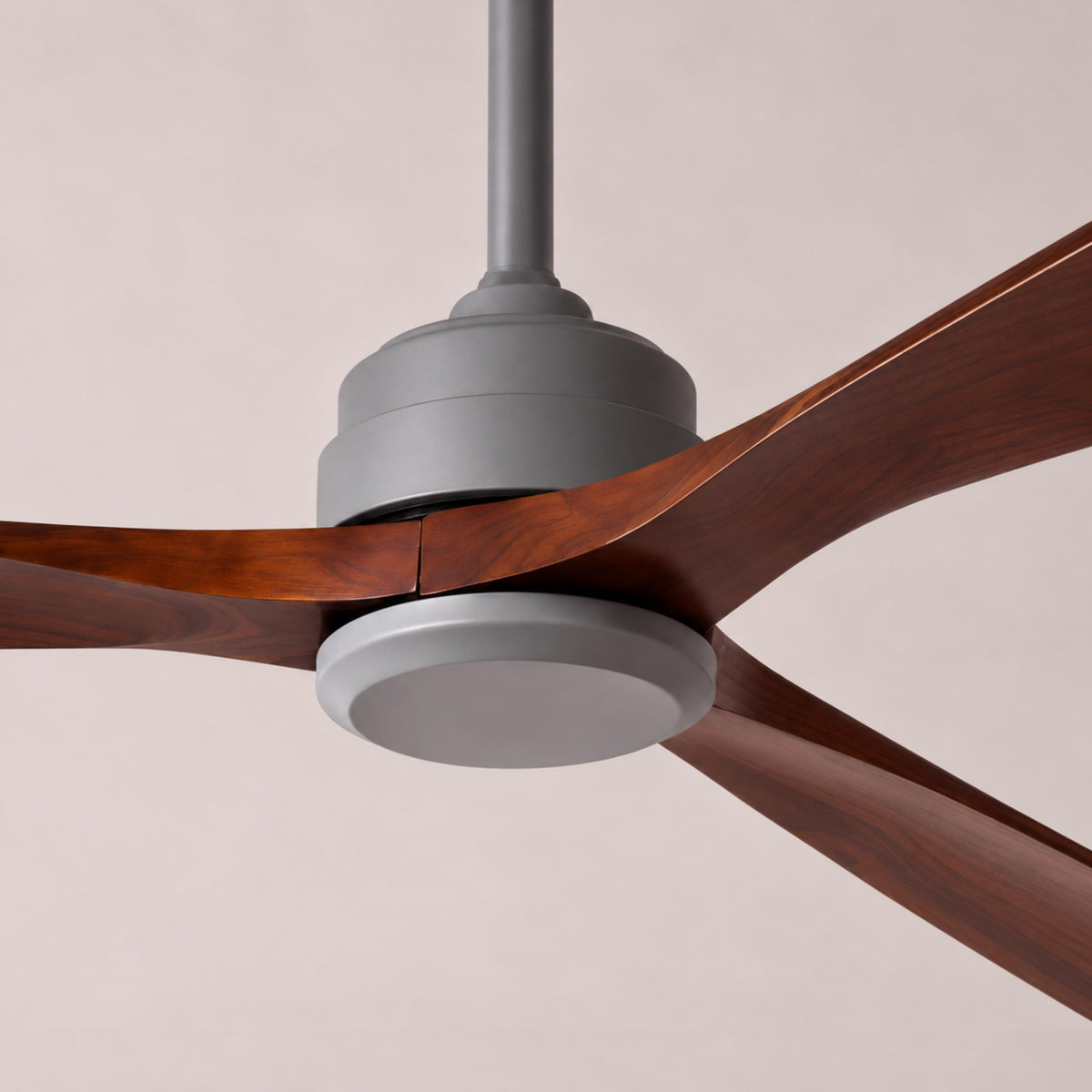 Modern Ceiling Fan 60 Inch Wood Blades Flush Mount Remote Control Energy Efficient Adjustable Speed