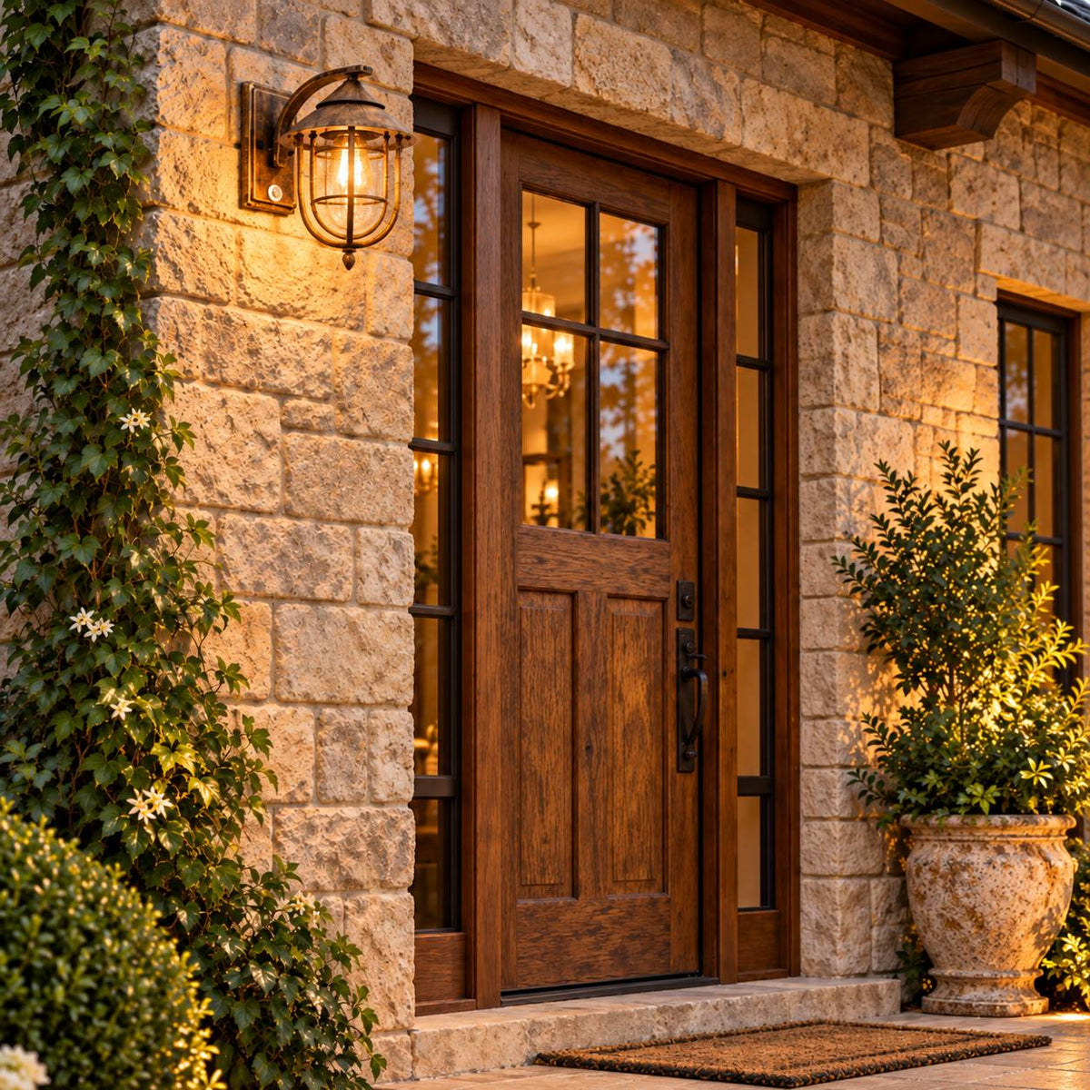 Modern Outdoor Wall Light Motion Sensor Waterproof Metal LED Fixture for Exterior Use