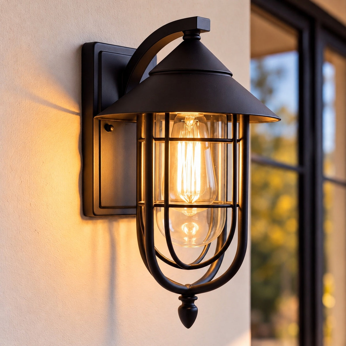 Modern Outdoor Wall Light Motion Sensor Waterproof Metal LED Fixture for Exterior Use
