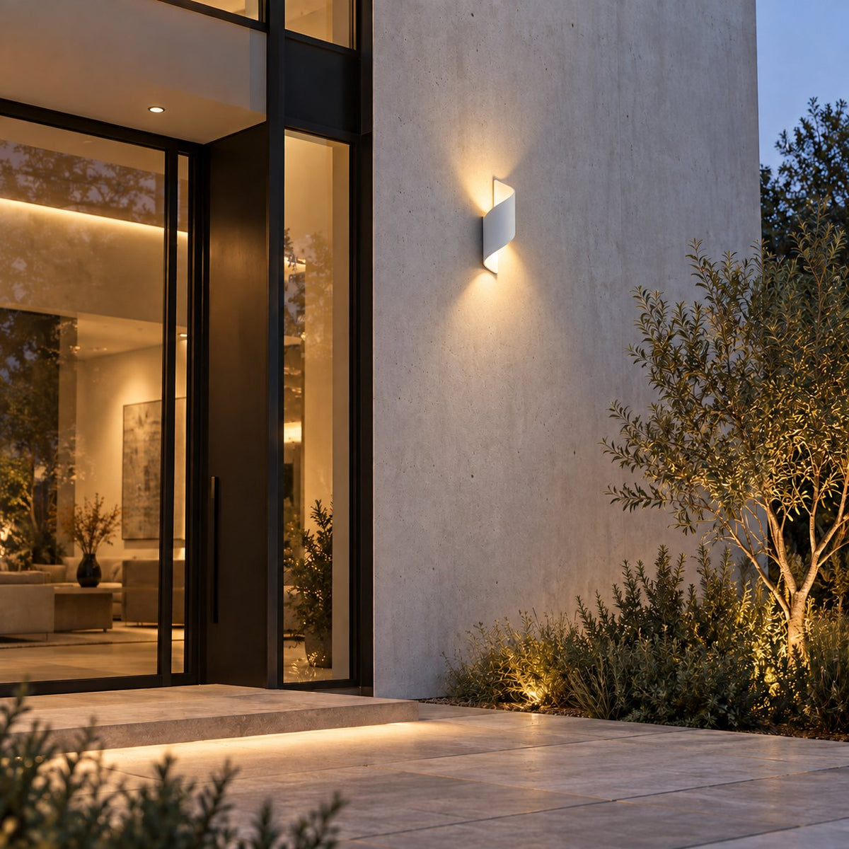 Modern Outdoor Wall Light Up and Down Sconce Waterproof Aluminum with LED PC Shade 10W 700lm