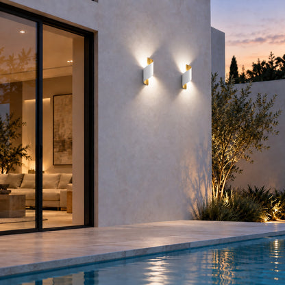 Modern Outdoor Wall Light Up and Down Sconce Waterproof Aluminum with LED PC Shade 10W 700lm