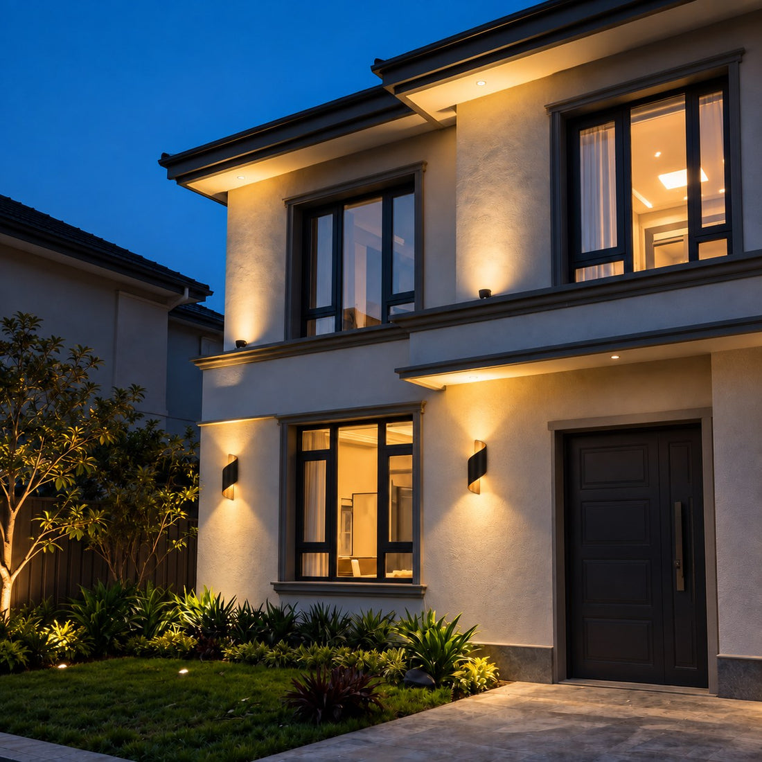Modern Outdoor Wall Light Up and Down Sconce Waterproof Aluminum with LED PC Shade 10W 700lm