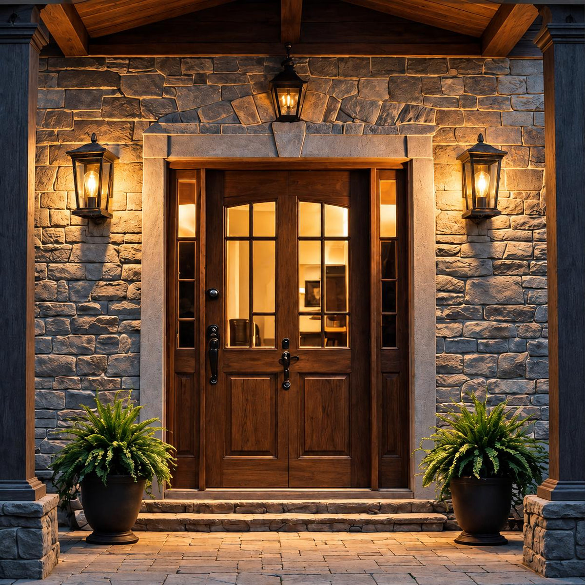 Industrial Outdoor Wall Light Black Aluminum Clear Glass LED Compatible IP65 Moisture Resistant