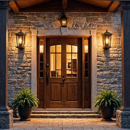 Industrial Outdoor Wall Light Black Aluminum Clear Glass LED Compatible IP65 Moisture Resistant