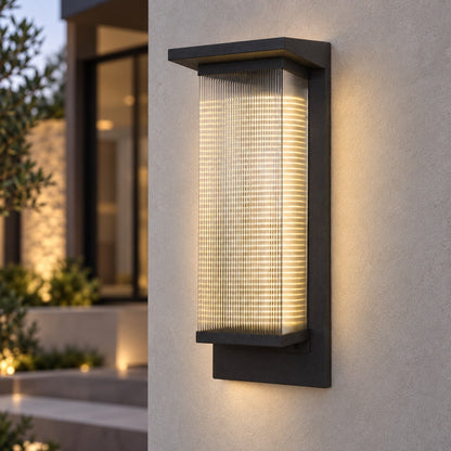 Modern Outdoor Solar Wall Lights with Remote Control Stainless Steel LED and IP65 Moisture Resistance