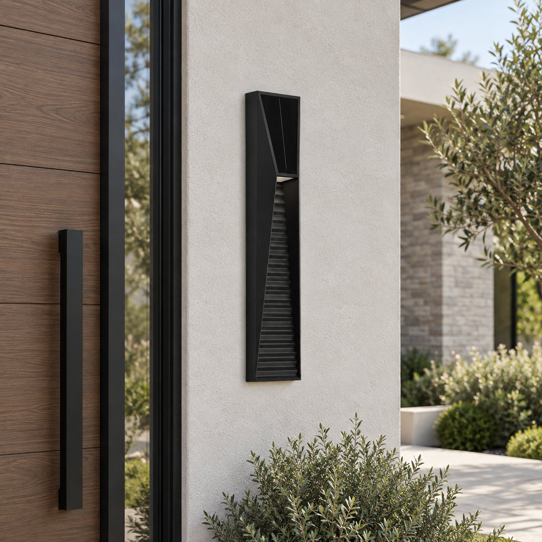 Modern Solar Outdoor Wall Light Wall Mounted Stainless Steel Acrylic LED Automatic