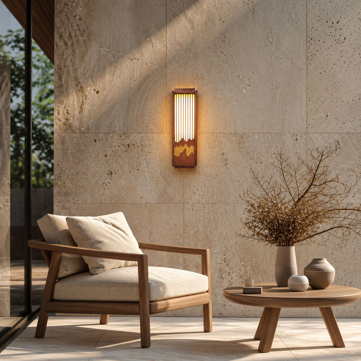 Modern Outdoor Wall Light Wall Mounted Stainless Steel Integrated LED Weather-Resistant IP65