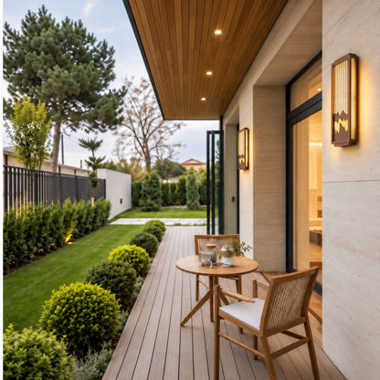 Modern Outdoor Wall Light Wall Mounted Stainless Steel Integrated LED Weather-Resistant IP65