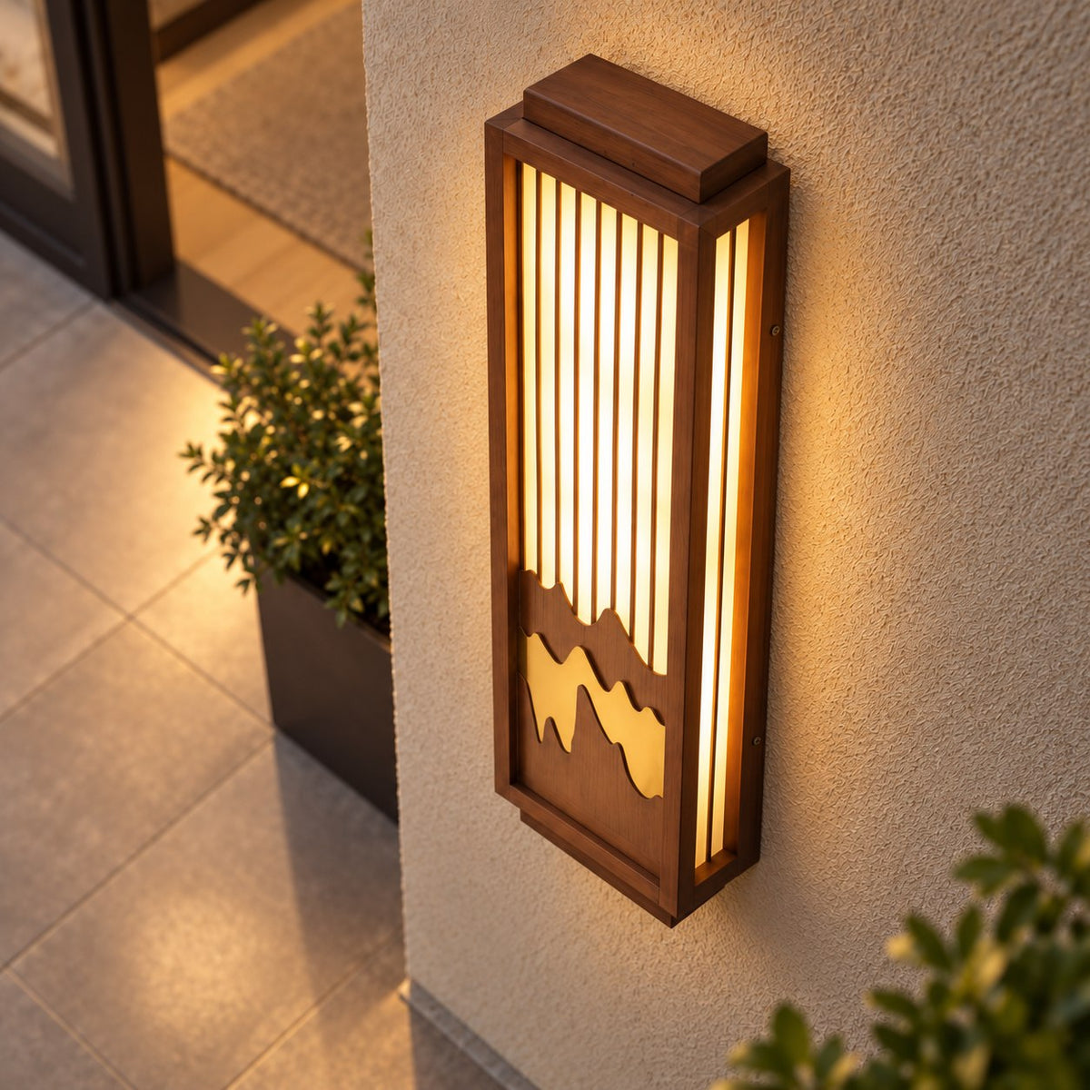 Modern Outdoor Wall Light Wall Mounted Stainless Steel Integrated LED Weather-Resistant IP65