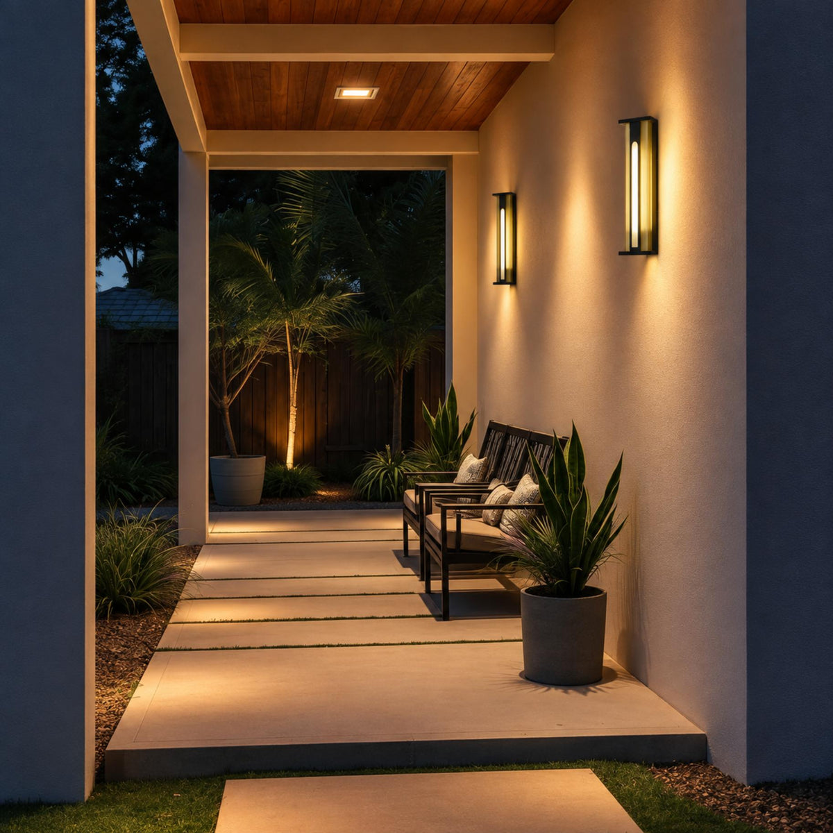 Modern Outdoor Wall Light Wall Mounted Stainless Steel Adjustable LED Weather Resistant