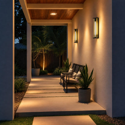 Modern Outdoor Wall Light Wall Mounted Stainless Steel Adjustable LED Weather Resistant