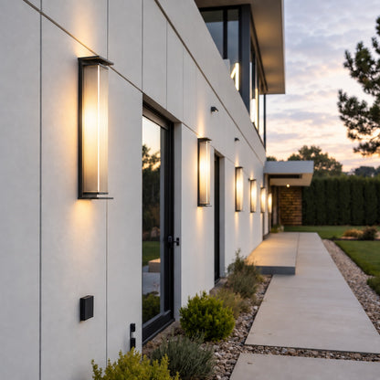 Modern Outdoor Wall Lamp Stainless Steel Waterproof LED Dimmable Wall Sconce for Exterior Use