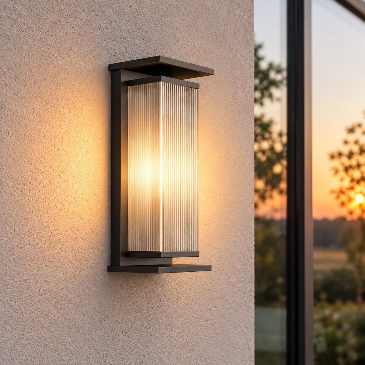 Modern Outdoor Wall Lamp Stainless Steel Waterproof LED Dimmable Wall Sconce for Exterior Use