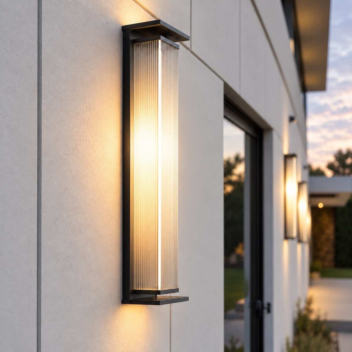 Modern Outdoor Wall Lamp Stainless Steel Waterproof LED Dimmable Wall Sconce for Exterior Use