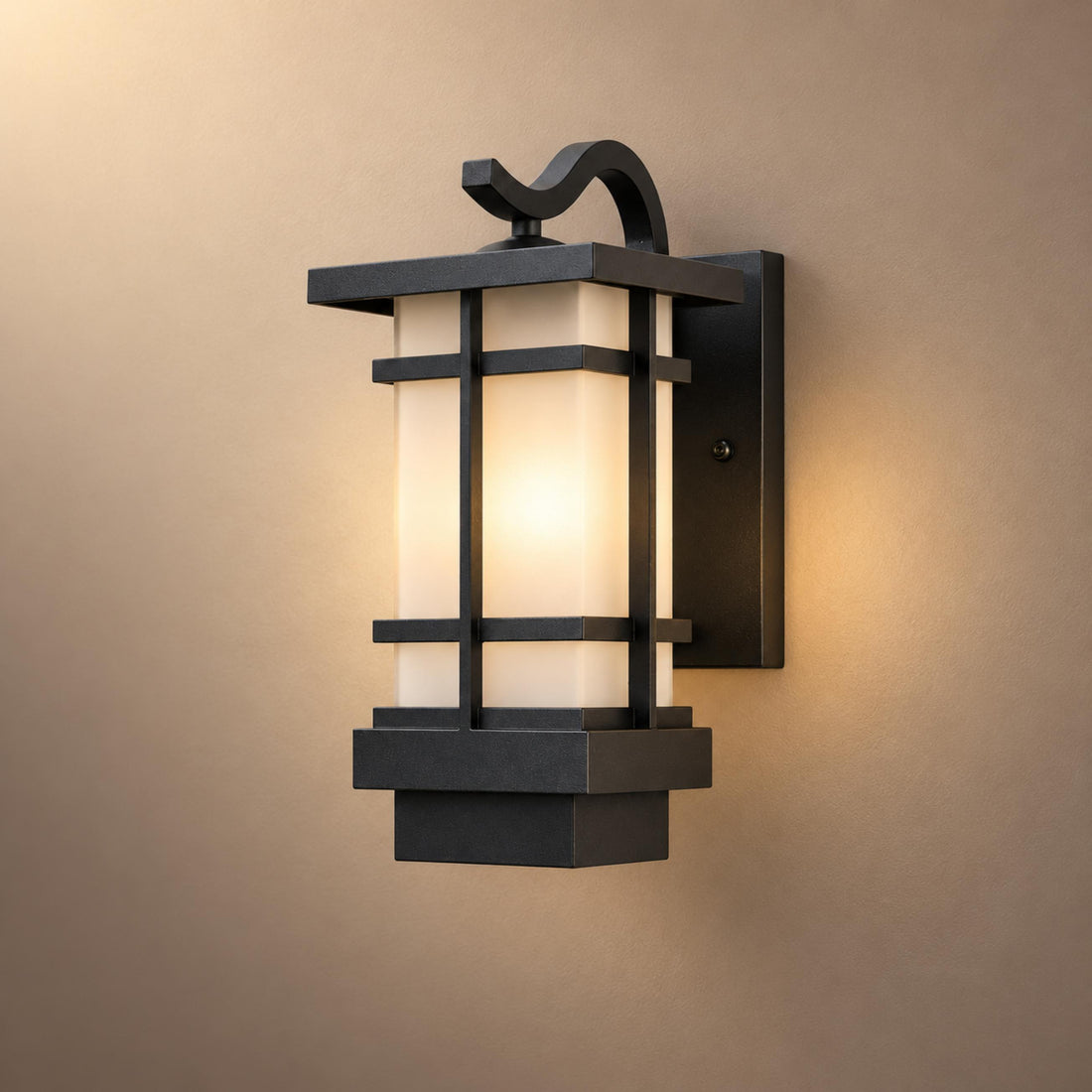 Modern Outdoor Wall Lantern Wall Mounted Aluminum Frosted Glass LED IP65 Waterproof