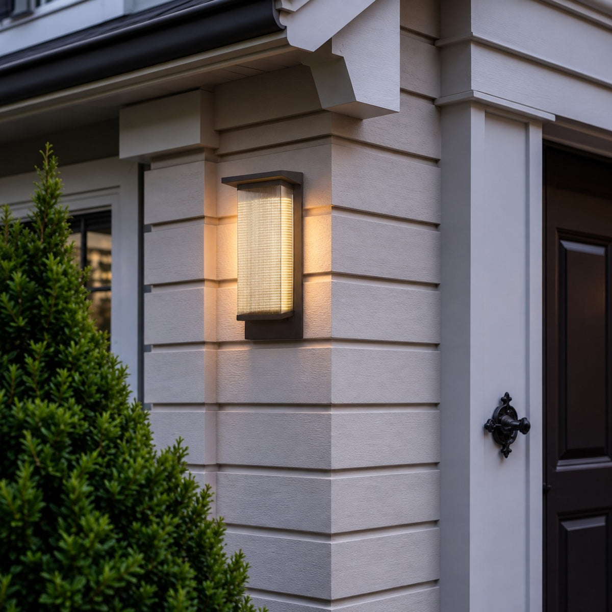 Modern Outdoor Solar Wall Lights with Remote Control Stainless Steel LED and IP65 Moisture Resistance