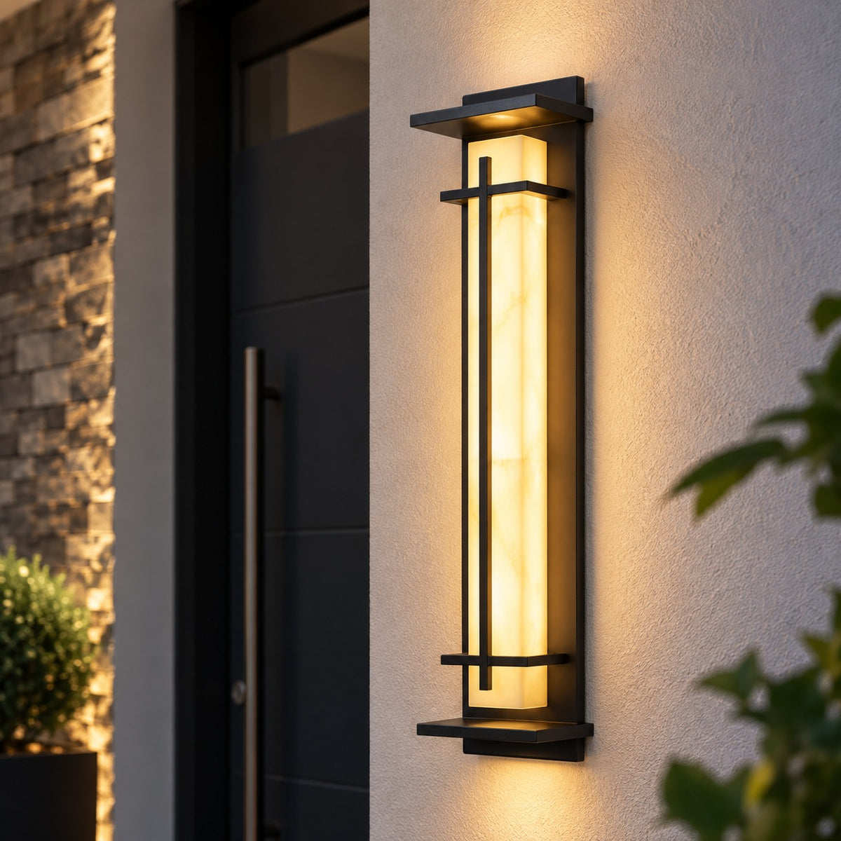 Modern Outdoor Wall Light Waterproof Stainless Steel IP65 Rated Integrated LED Fixture