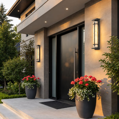 Modern Outdoor Wall Light Waterproof Stainless Steel IP65 Rated Integrated LED Fixture