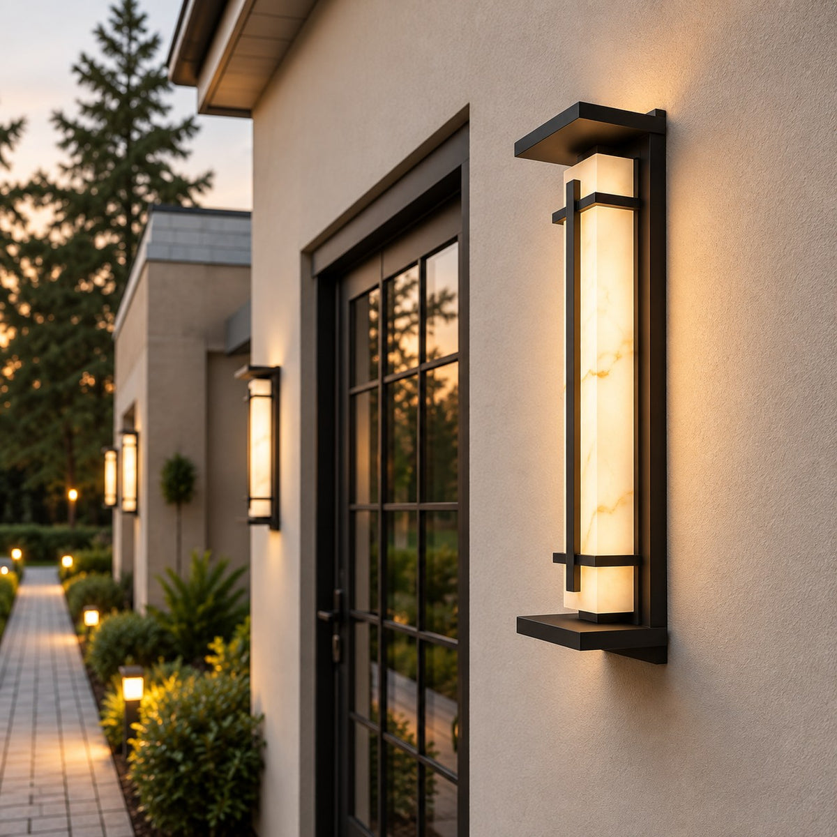 Modern Outdoor Wall Light Waterproof Stainless Steel IP65 Rated Integrated LED Fixture