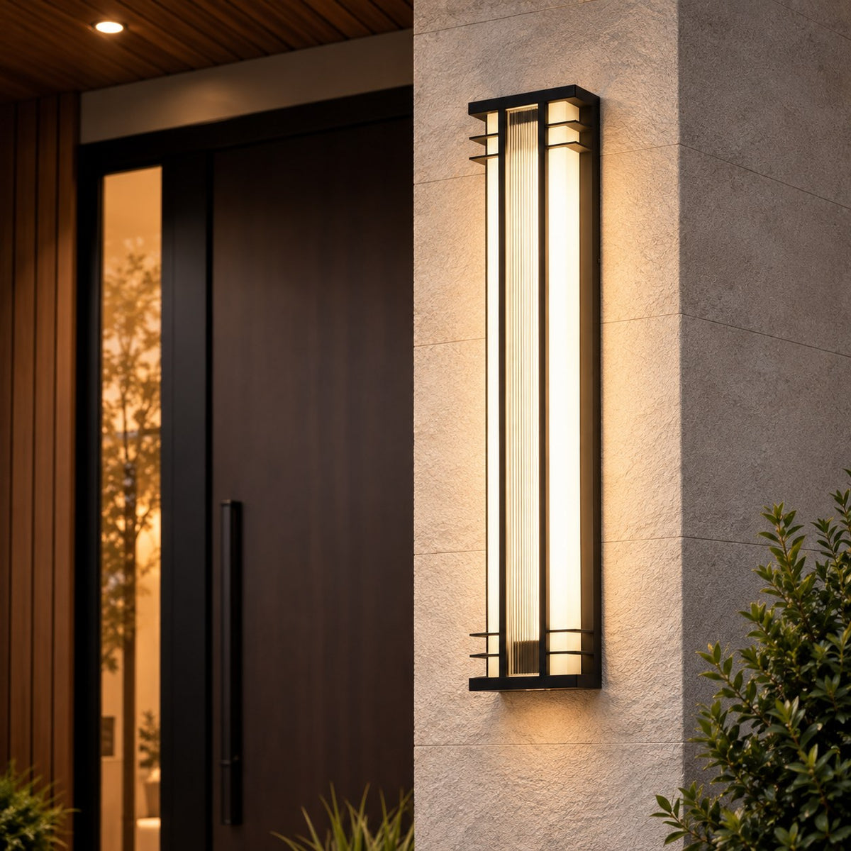 Modern Outdoor Wall Light Wall Mounted Stainless Steel Acrylic LED Weather Resistant