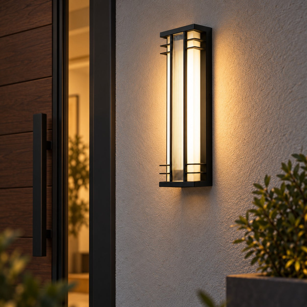 Modern Outdoor Wall Light Wall Mounted Stainless Steel Acrylic LED Weather Resistant