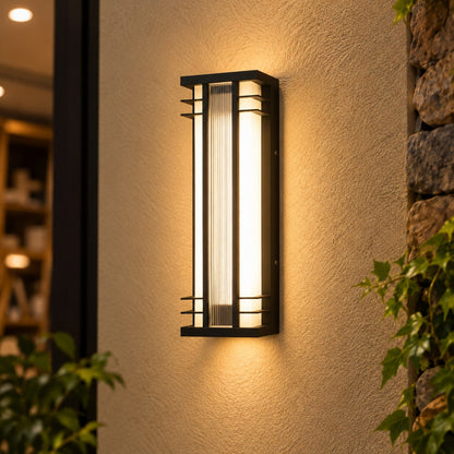 Modern Outdoor Wall Light Wall Mounted Stainless Steel Acrylic LED Weather Resistant