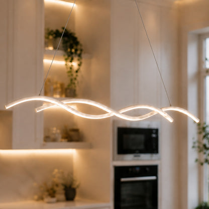 Modern Pendant Light Adjustable Hanging Aluminum LED Dimmable for Kitchen Island and Dining Room