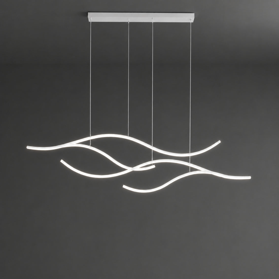 Modern LED Pendant Light Adjustable Hanging Metal with Silicone Shade for Kitchen Island