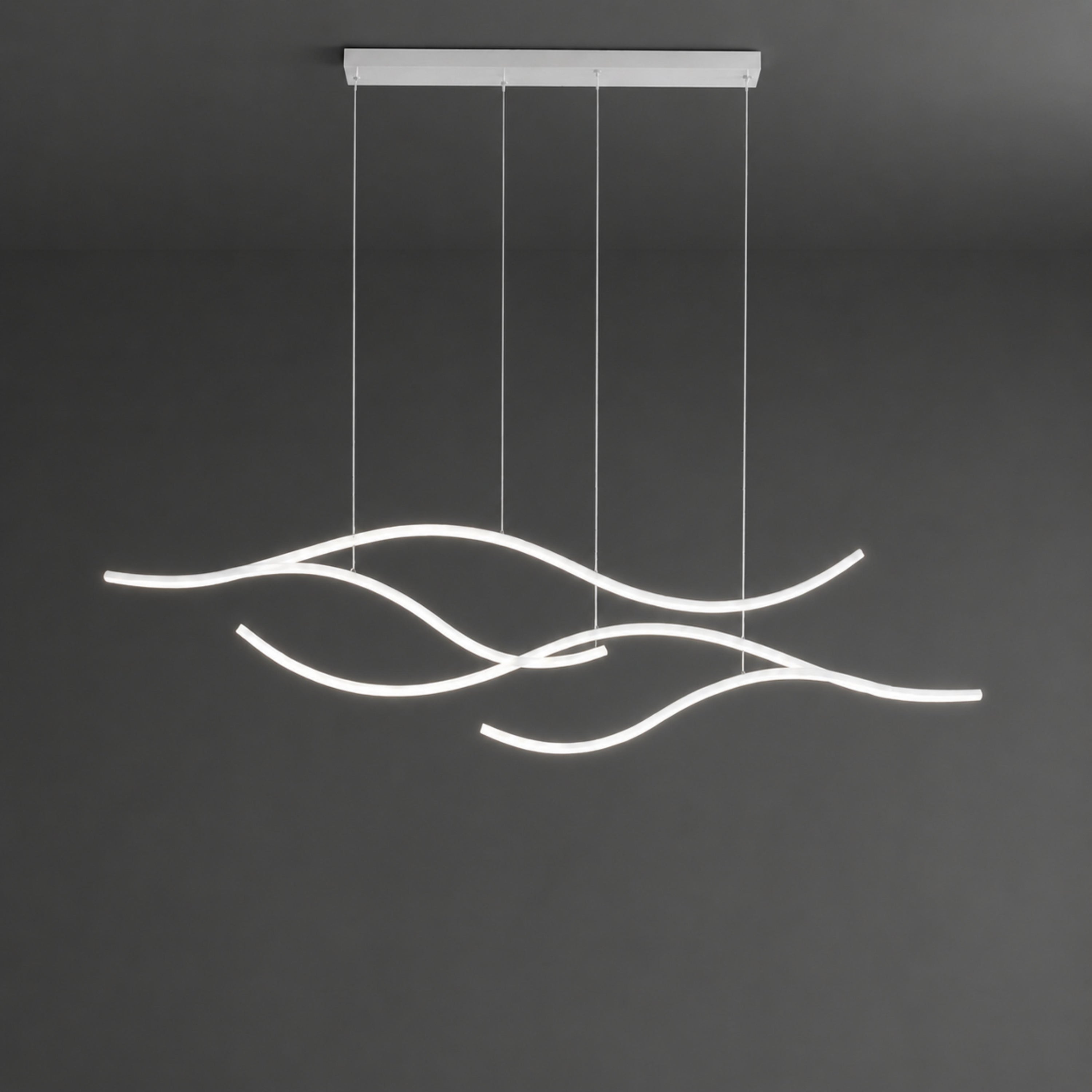Modern LED Pendant Light Adjustable Hanging Metal with Silicone Shade for Kitchen Island
