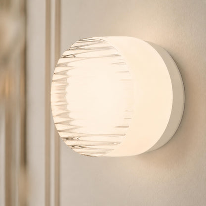 Modern Wall Light Wall Mounted Dimple Glass Aluminum LED with Smart Light Sensor 3000K