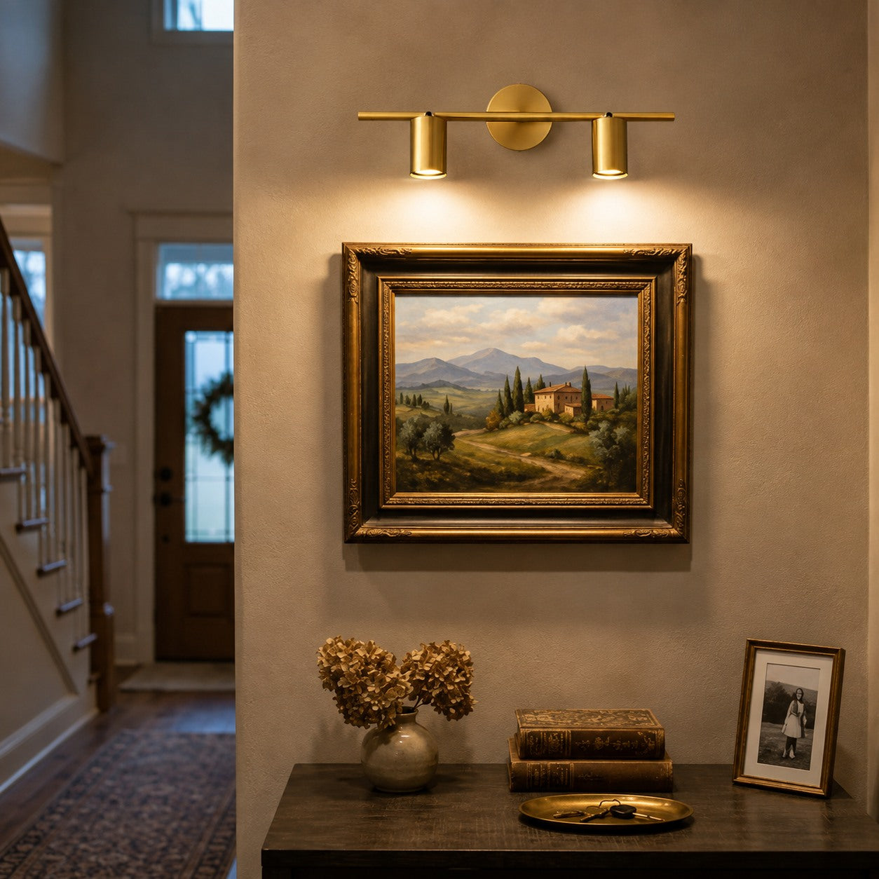 Modern Adjustable Wall Light Rotatable Sconce Brass Fixture with 350° Head Rotation