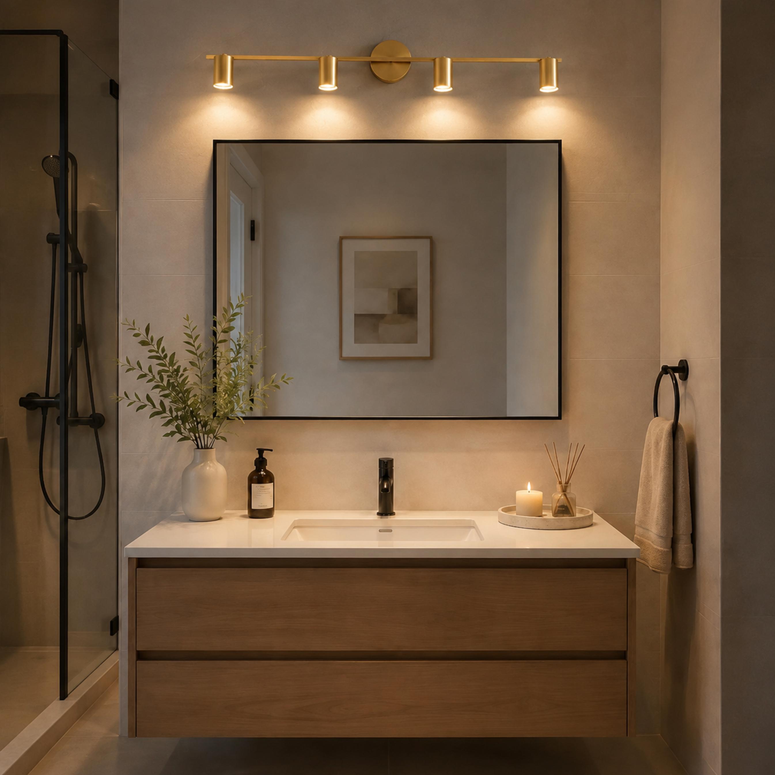 Modern Adjustable Wall Light Rotatable Sconce Brass Fixture with 350° Head Rotation