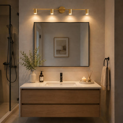Modern Adjustable Wall Light Rotatable Sconce Brass Fixture with 350° Head Rotation