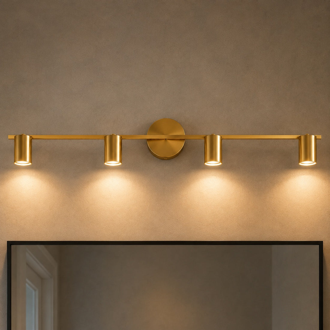 Modern Adjustable Wall Light Rotatable Sconce Brass Fixture with 350° Head Rotation