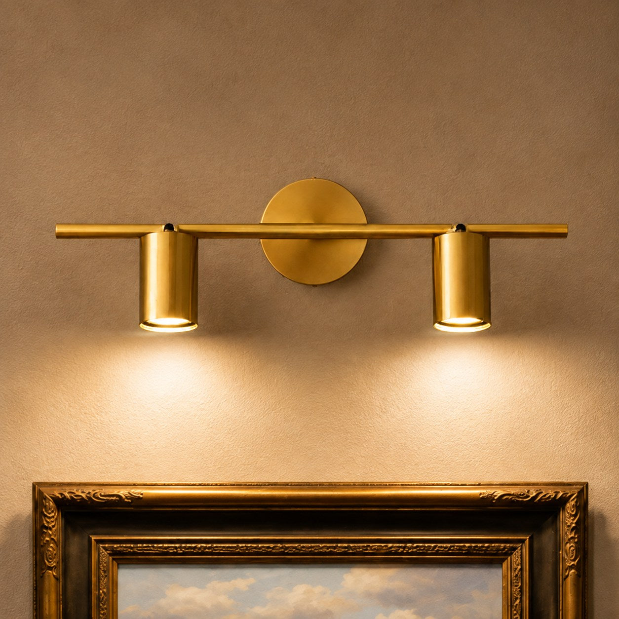 Modern Adjustable Wall Light Rotatable Sconce Brass Fixture with 350° Head Rotation