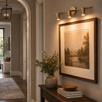 Modern Adjustable Wall Light Rotatable Sconce Brass Fixture with 350° Head Rotation