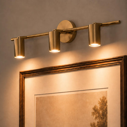 Modern Adjustable Wall Light Rotatable Sconce Brass Fixture with 350° Head Rotation