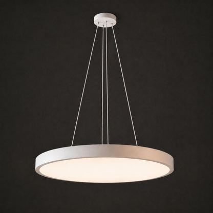 Modern Round Pendant Light Adjustable Hanging Metal Acrylic LED Dimmable Ceiling Light Fixture