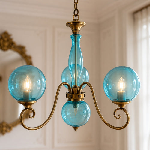 Antique Brass & Blue