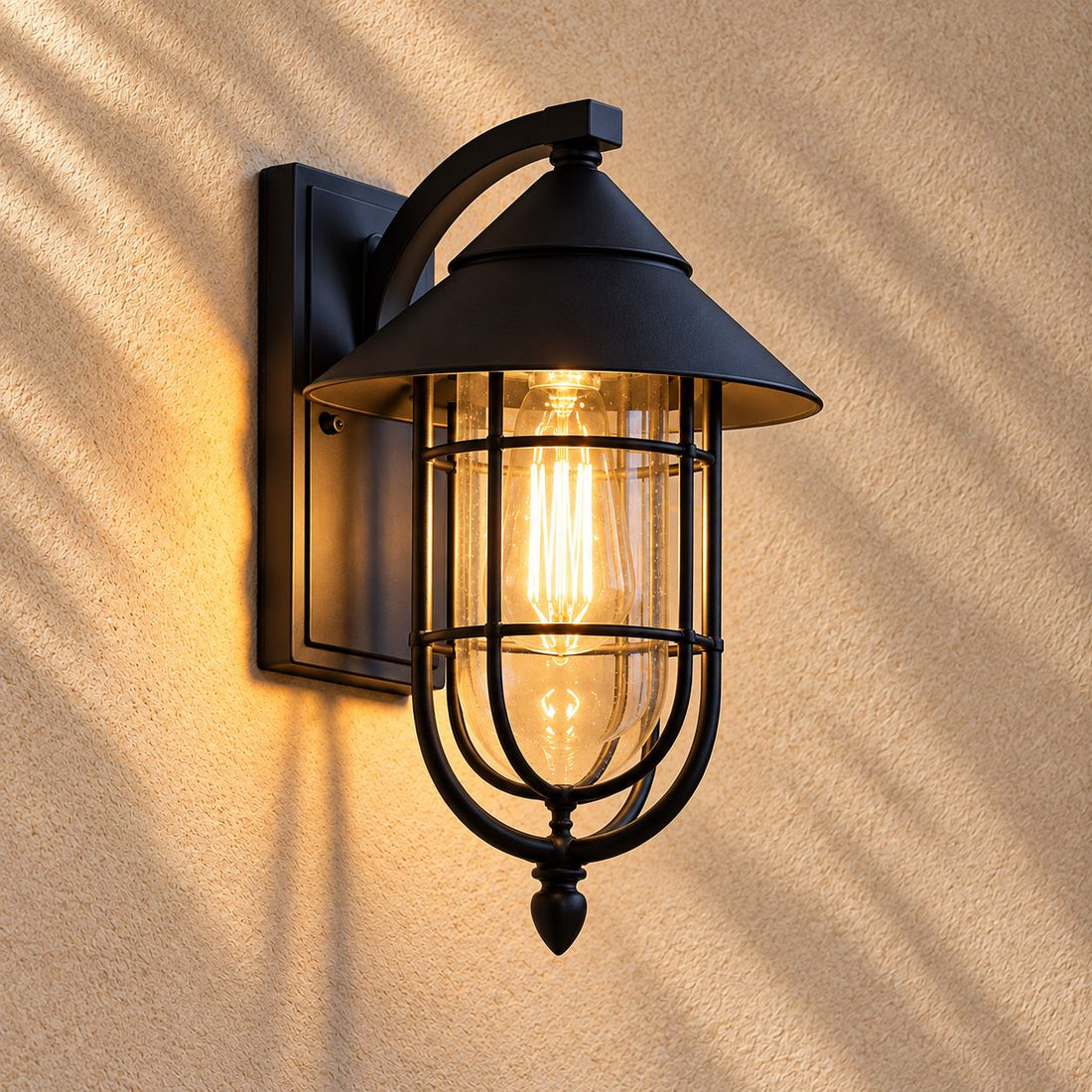 Modern Outdoor Wall Light Motion Sensor Waterproof Metal LED Fixture for Exterior Use