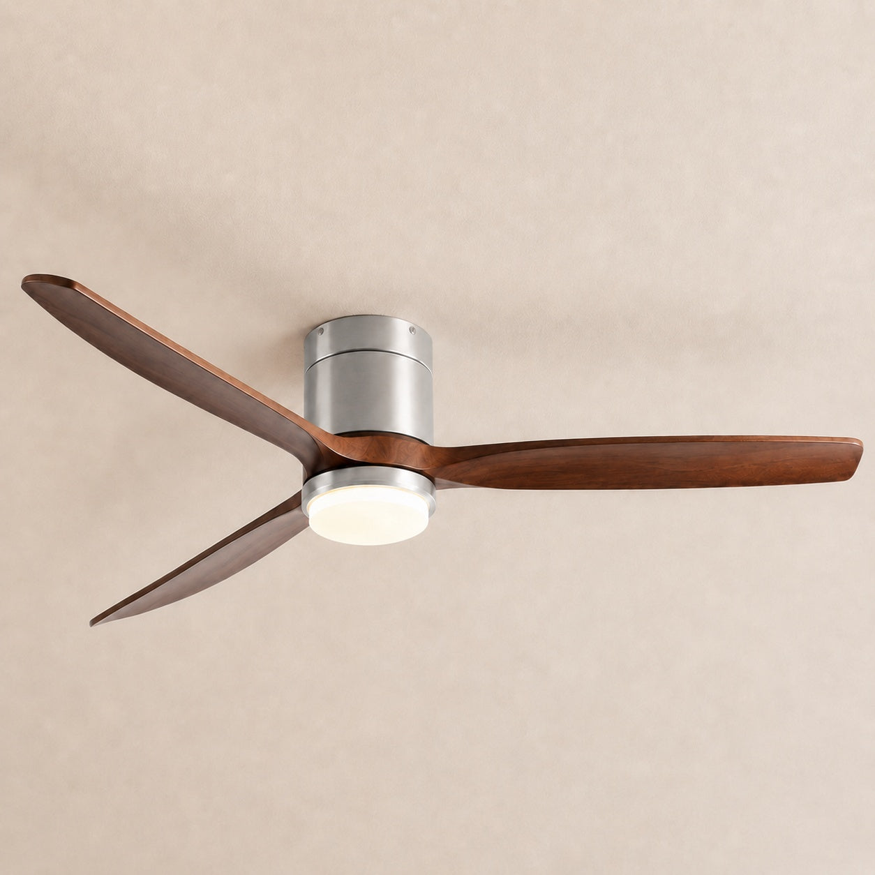 Modern Ceiling Fan with Lights Remote Control Wood Blades 6-Speed DC Motor Energy Efficient LED