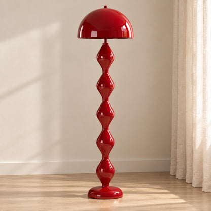 Modern Floor Lamp Mushroom Design Resin Construction Dimmable E26 E27 Compatible 59 Inch Height