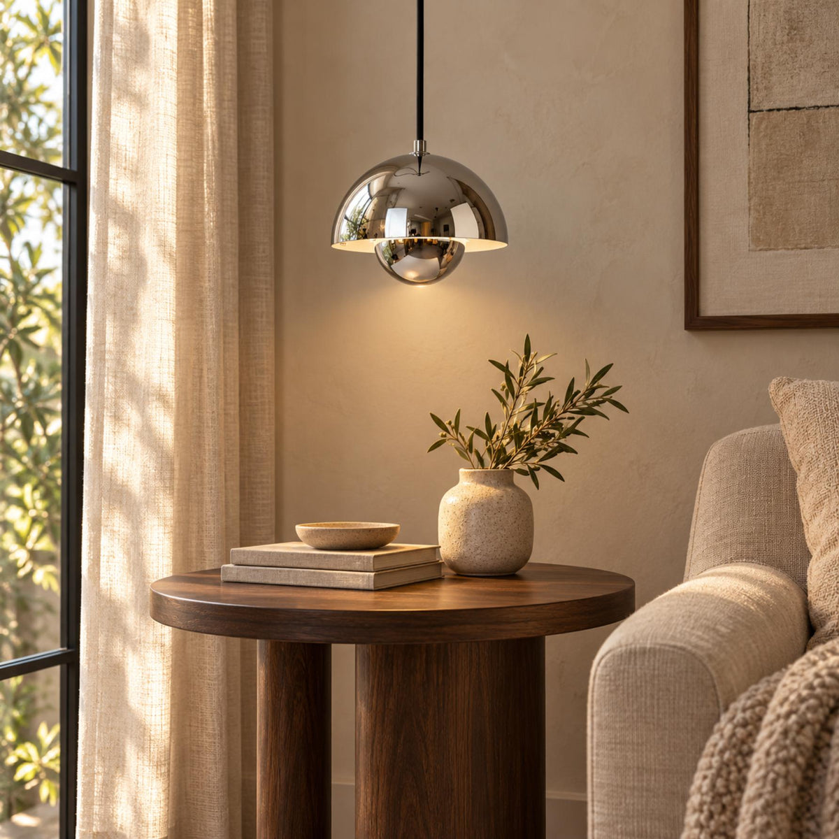 Modern Adjustable Black Pendant Light Hanging Metal LED for Kitchen and Home Lighting
