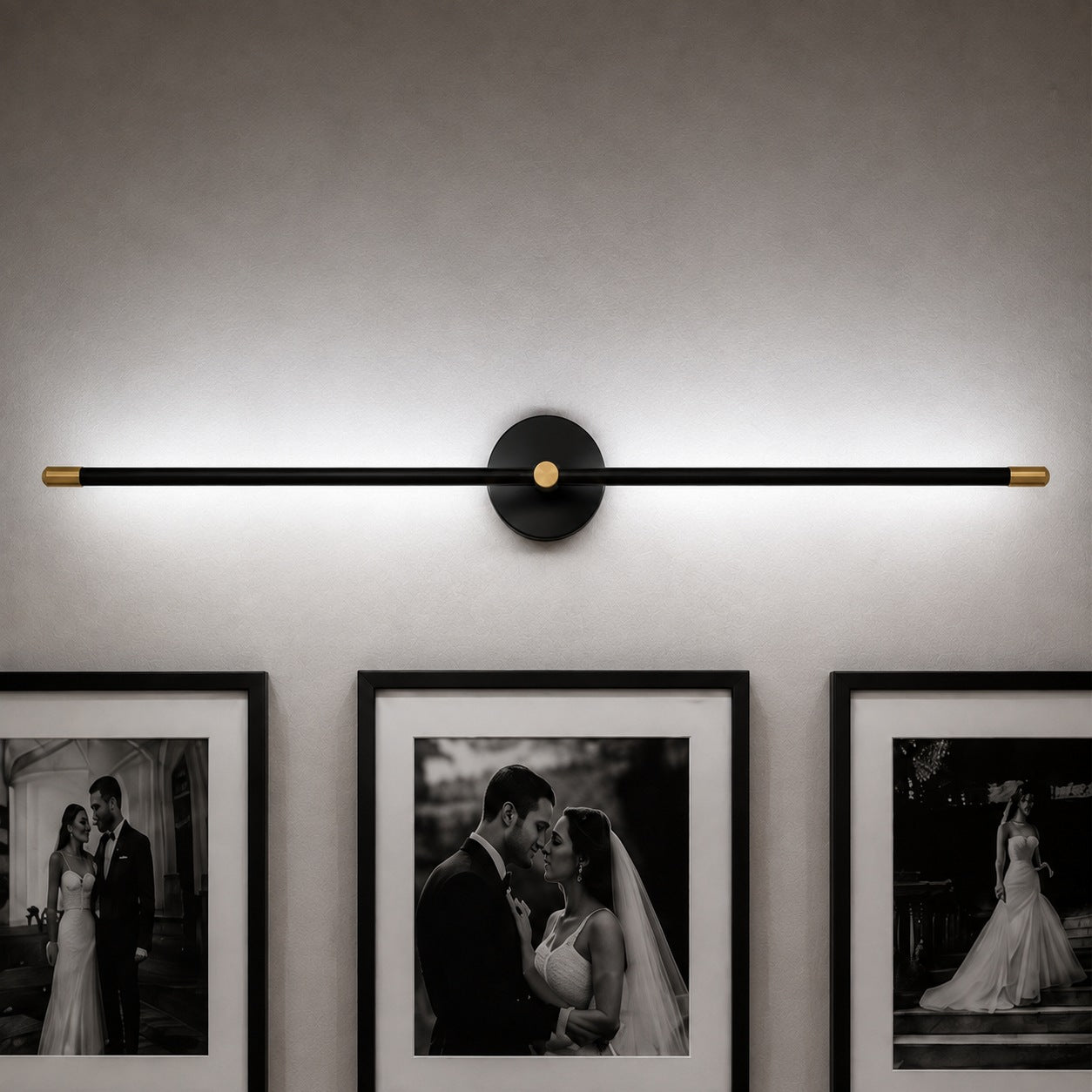 Modern Wall Sconce Light Adjustable Linear Metal LED with Warm and Cool Light Options